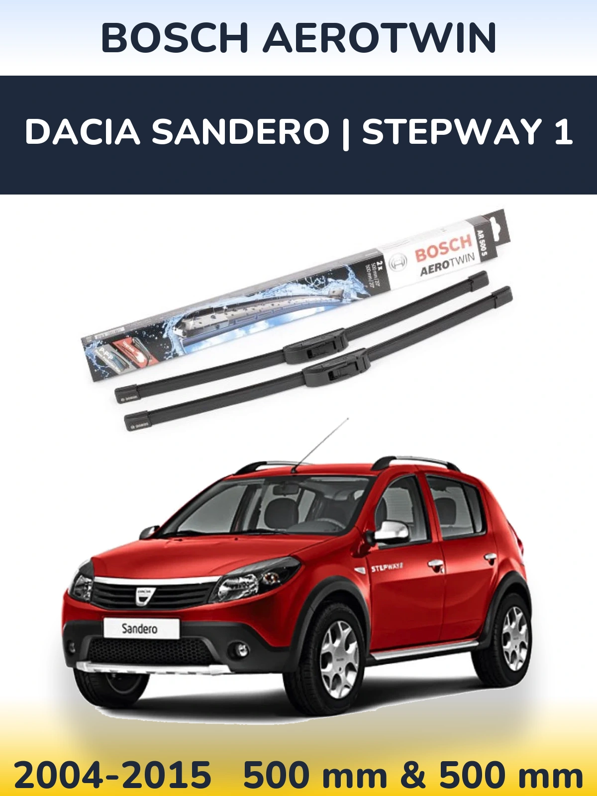 Torkarblad BOSCH AeroTwin för Dacia Sandero | Stepway 1