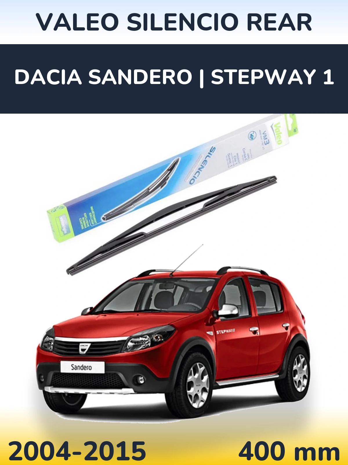 Torkarblad Valeo Silencio Rear för Dacia Sandero | Stepway 1