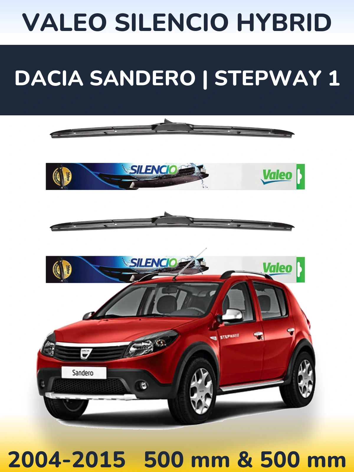 Torkarblad Valeo Silencio Hybrid för Dacia Sandero | Stepway 1