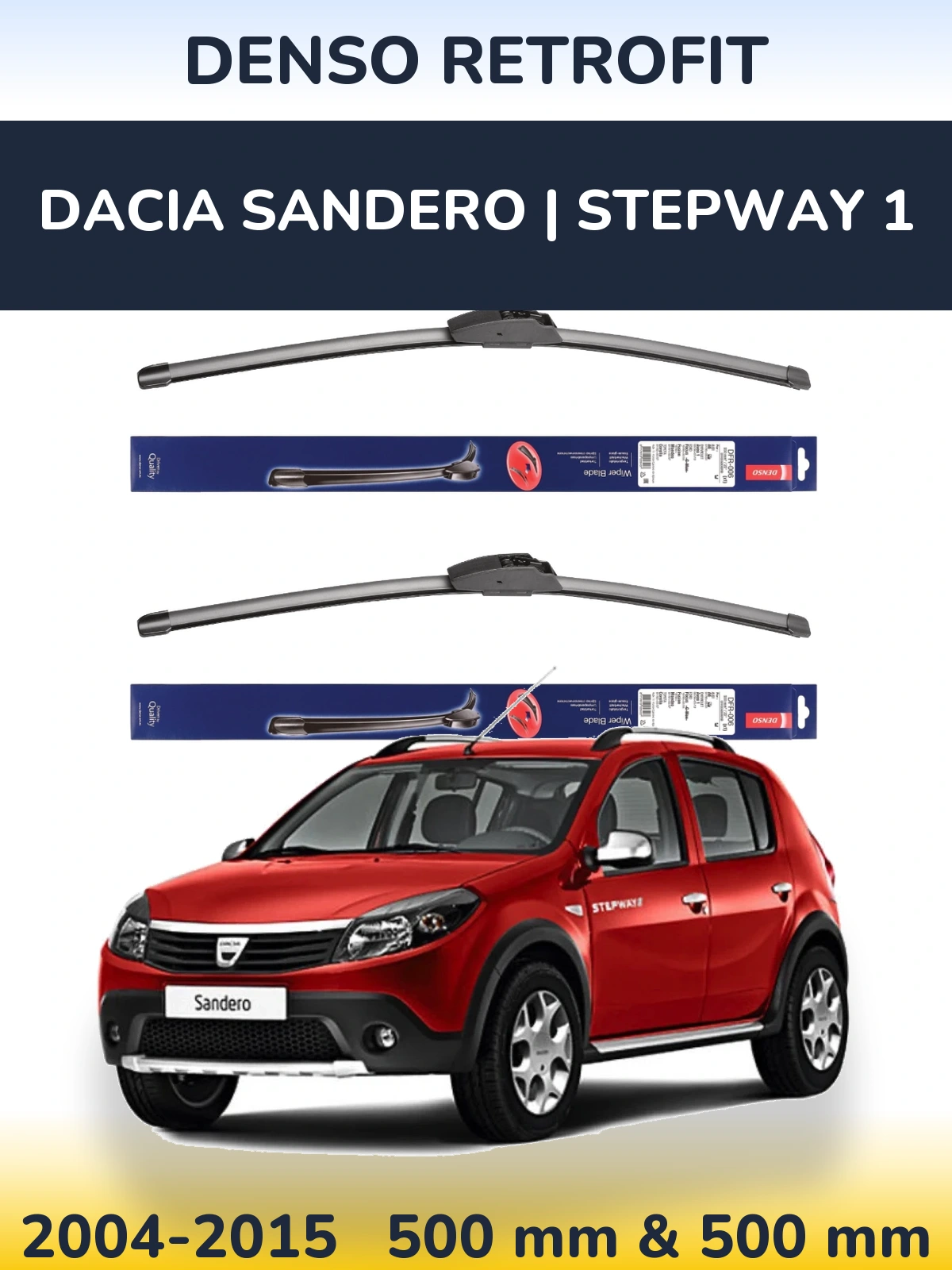 Torkarblad Denso Retrofit för Dacia Sandero | Stepway 1