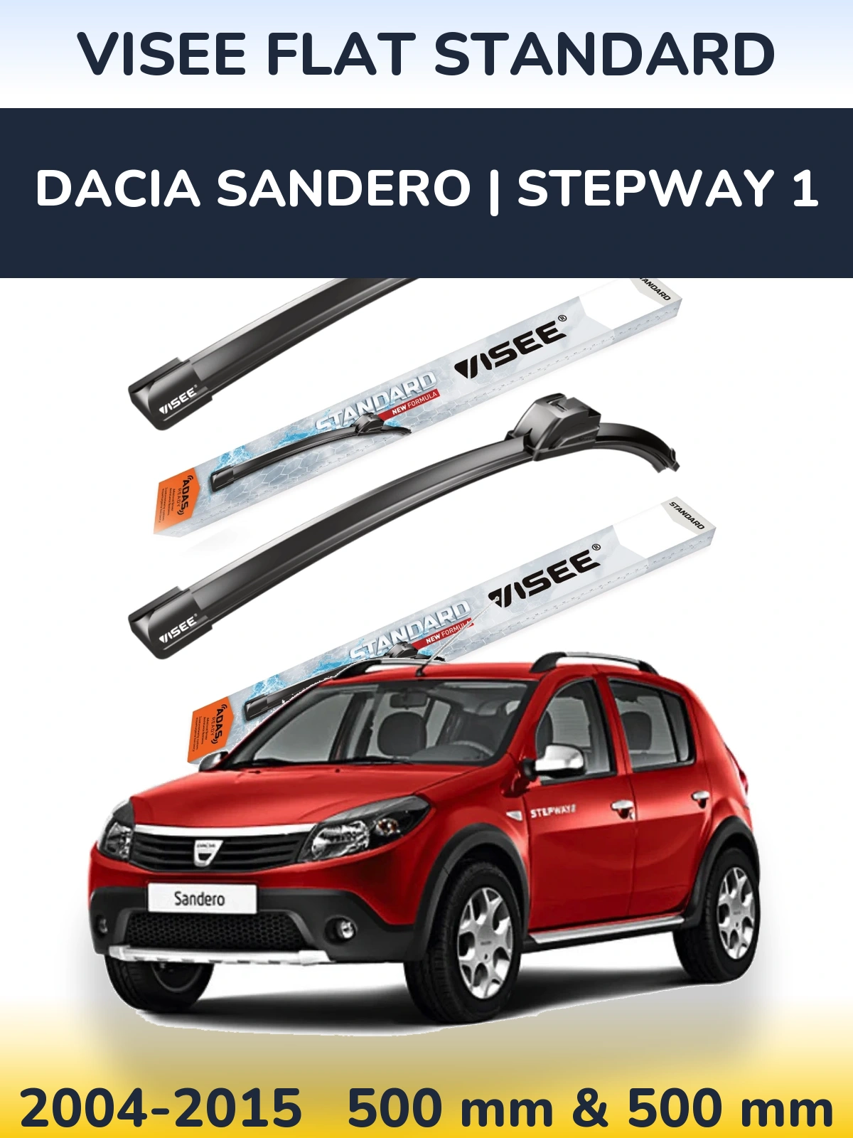 Torkarblad VISEE FLAT STANDARD för Dacia Sandero | Stepway 1