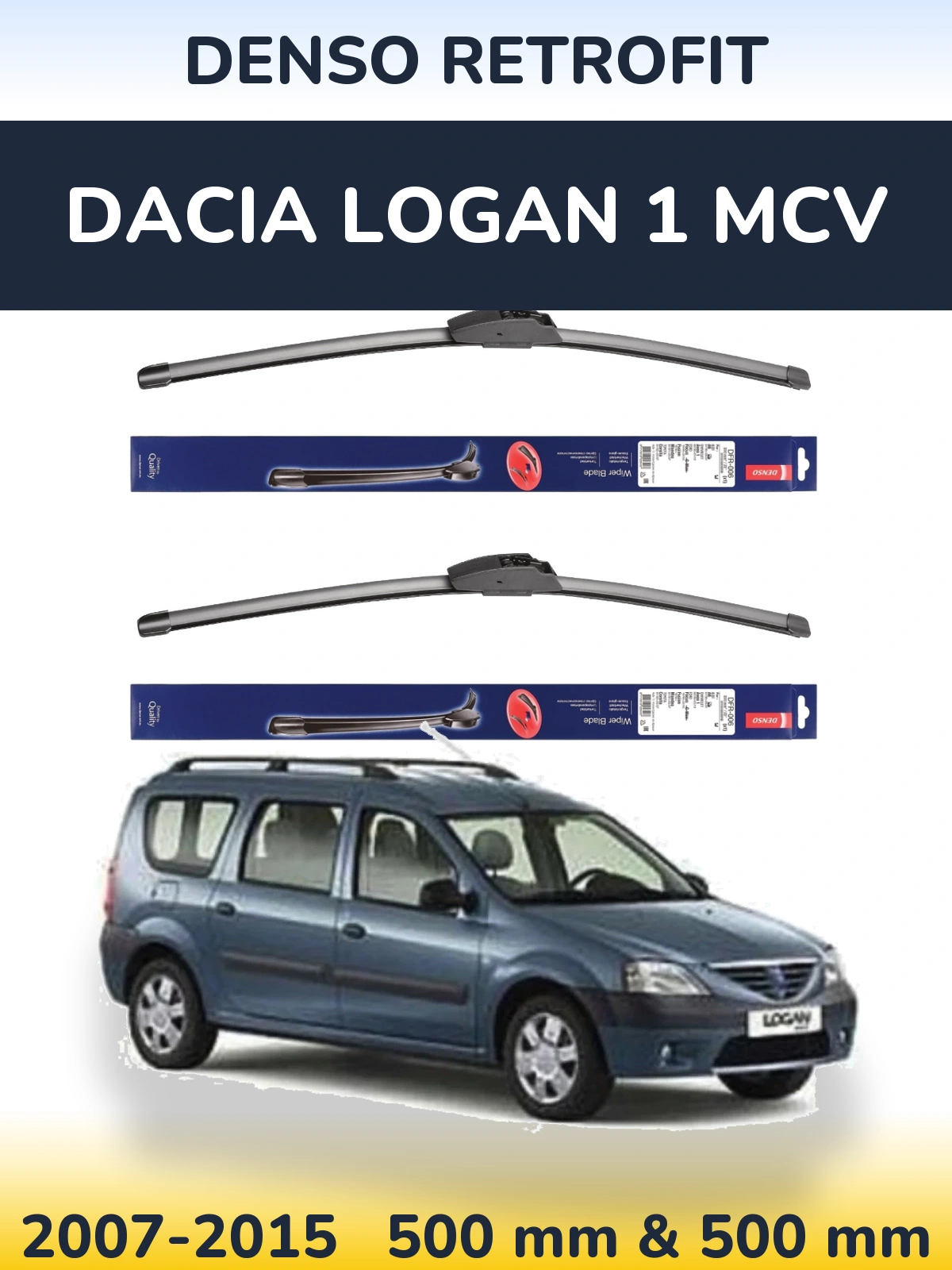 Torkarblad Denso Retrofit för Dacia Logan 1 MCV