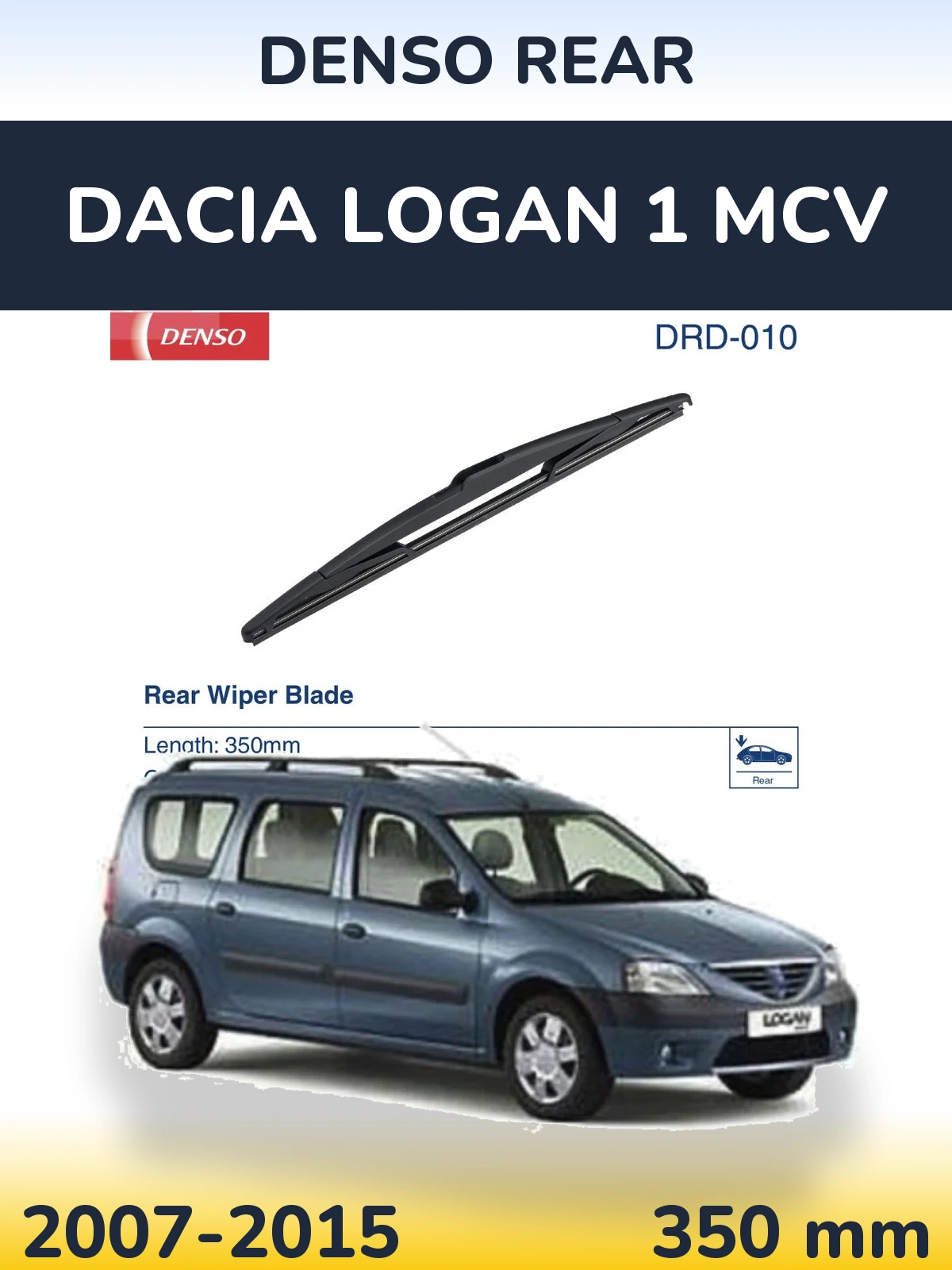 Torkarblad Denso Rear för Dacia Logan 1 MCV