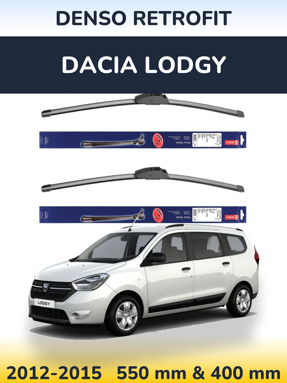 Torkarblad Denso Retrofit för Dacia Lodgy