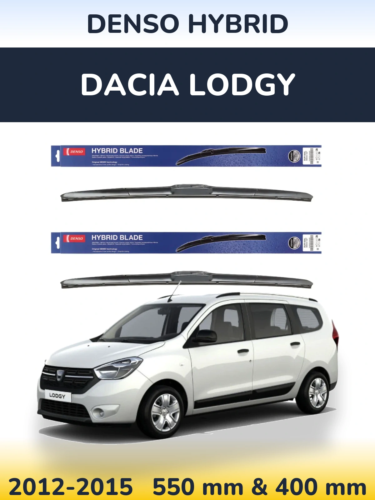 Torkarblad Denso Hybrid för Dacia Lodgy