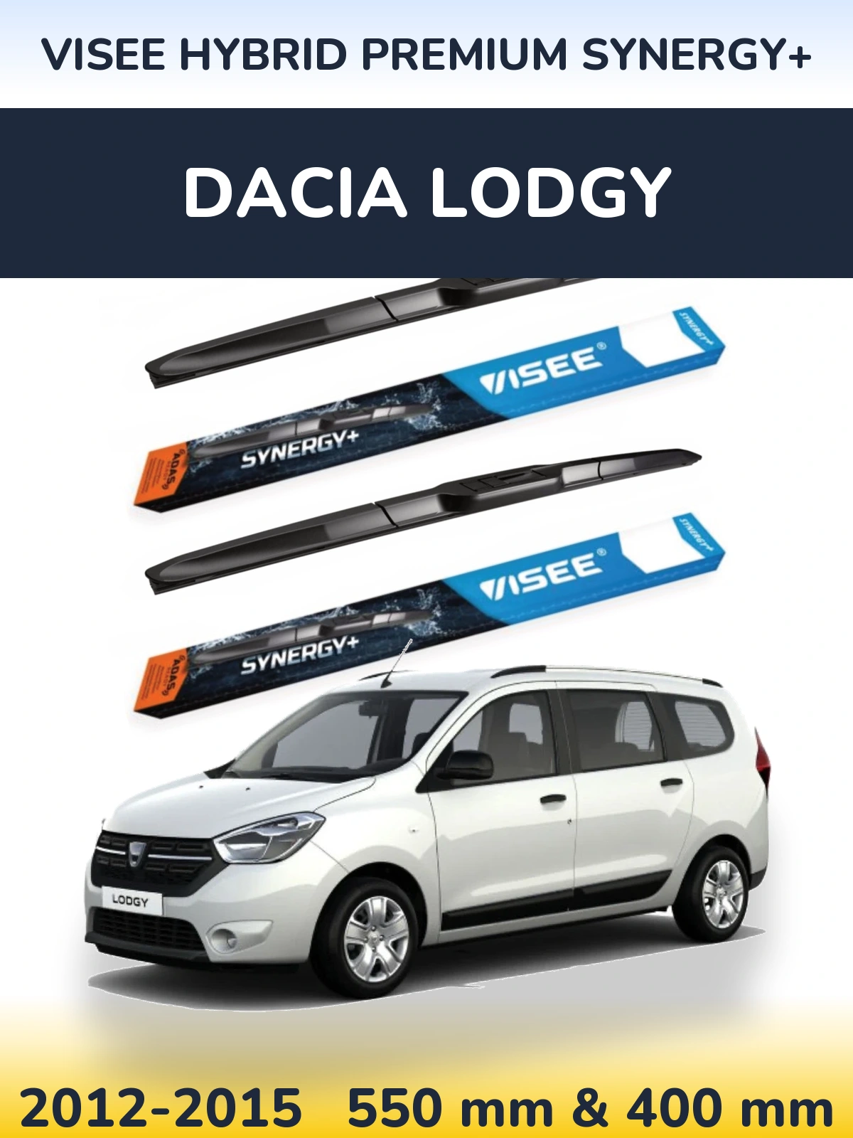 Torkarblad VISEE HYBRID PREMIUM SYNERGY+ för Dacia Lodgy