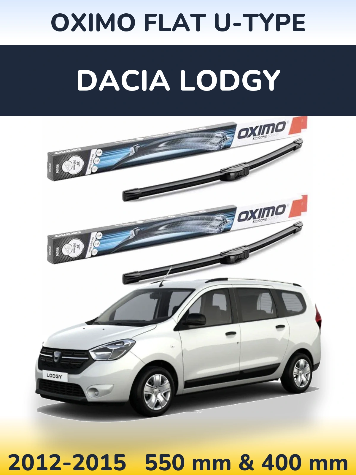 Torkarblad Oximo Flat U-type för Dacia Lodgy