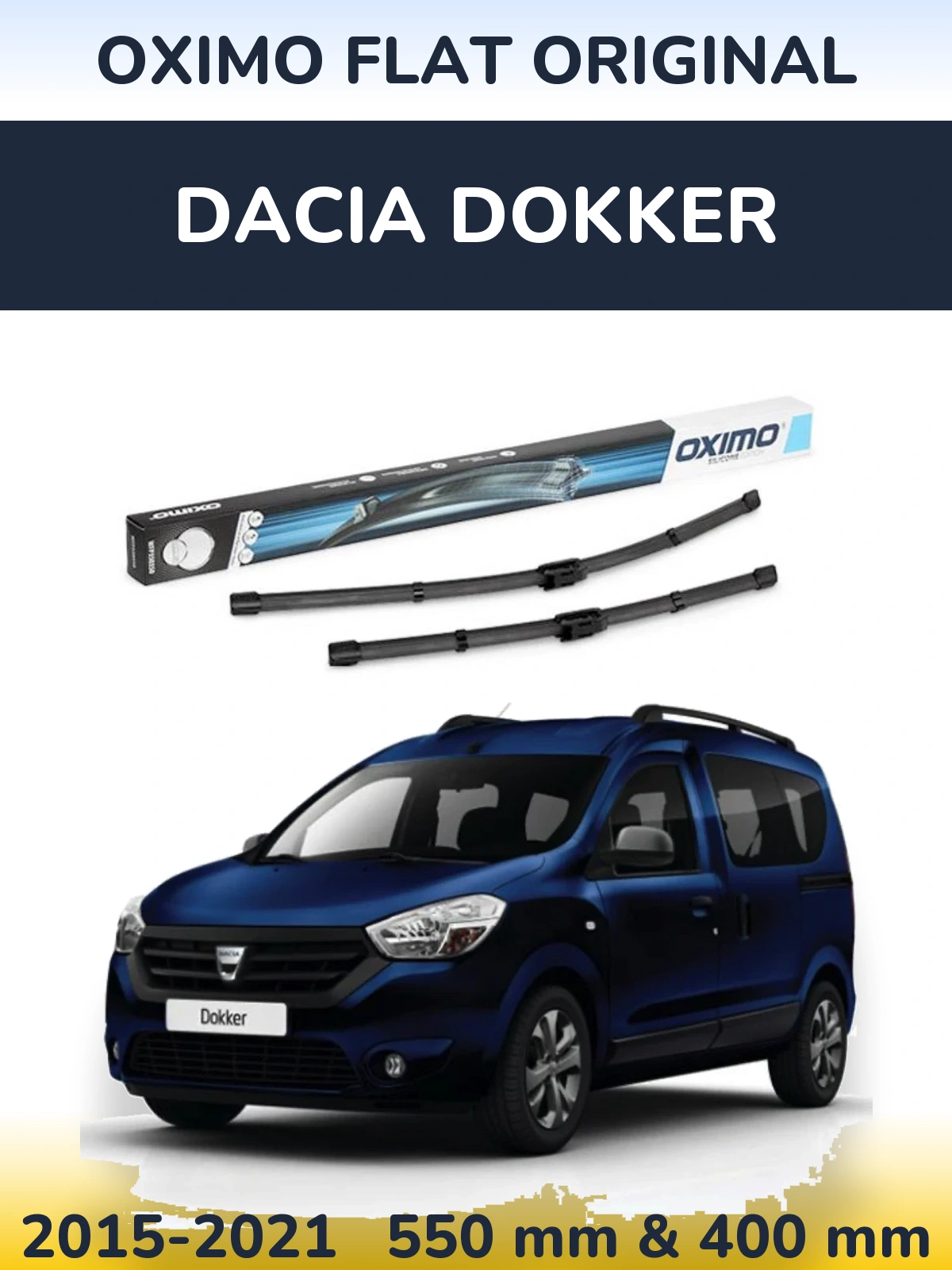Torkarblad Oximo Flat Original för Dacia Dokker