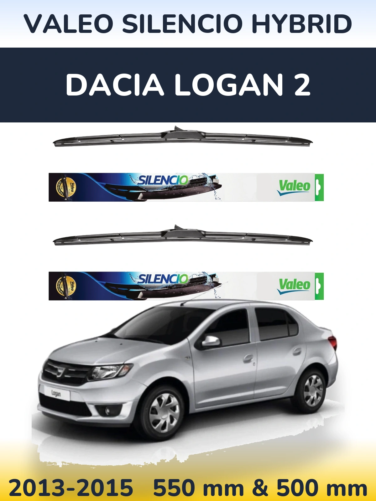 Torkarblad Valeo Silencio Hybrid för Dacia Logan 2
