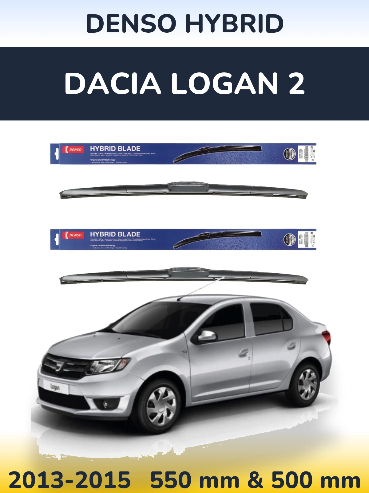 Torkarblad Denso Hybrid för Dacia Logan 2