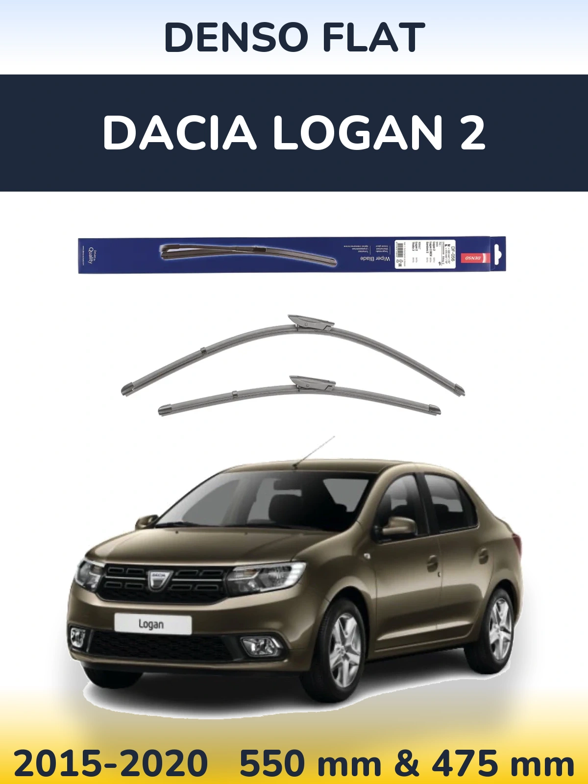 Torkarblad Denso Flat för Dacia Logan 2