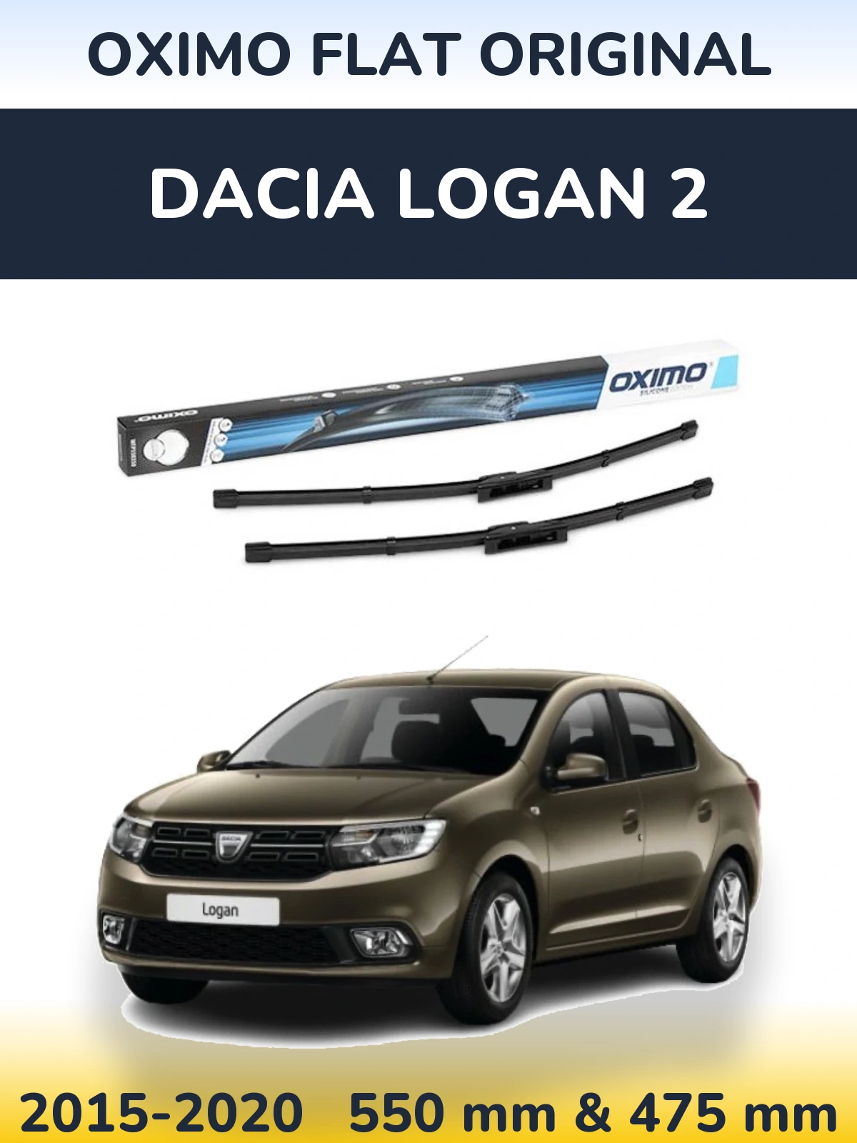 Torkarblad Oximo Flat Original för Dacia Logan 2
