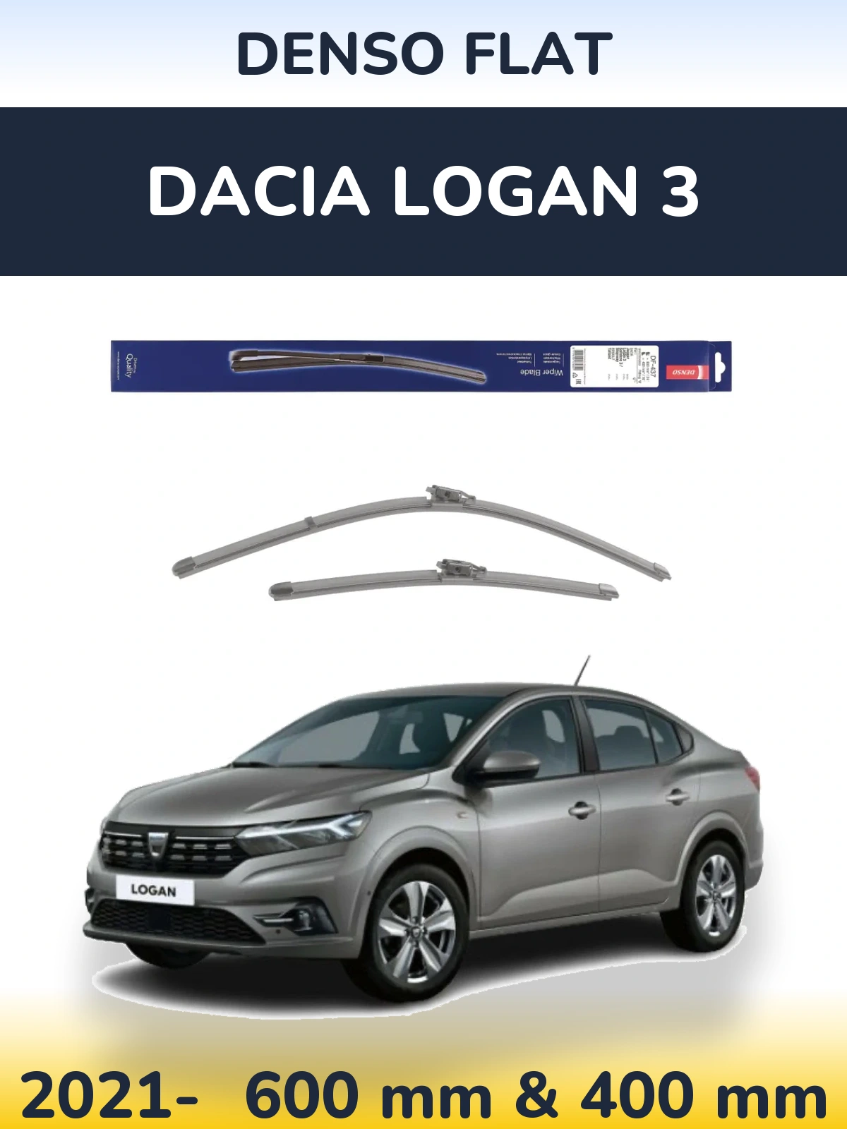 Torkarblad Denso Flat för Dacia Logan 3