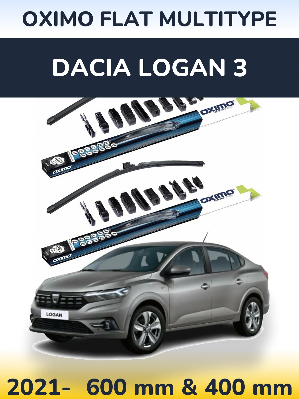 Torkarblad Oximo Flat MultiType för Dacia Logan 3