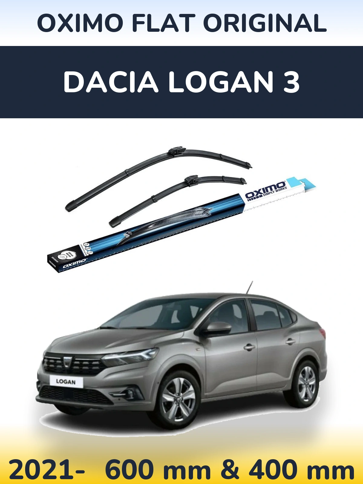 Torkarblad Oximo Flat Original för Dacia Logan 3