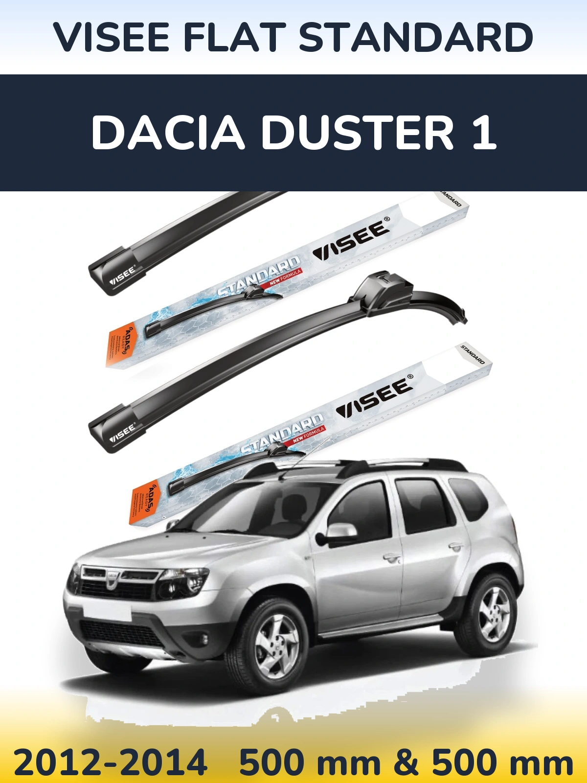 Torkarblad VISEE FLAT STANDARD för Dacia Duster 1