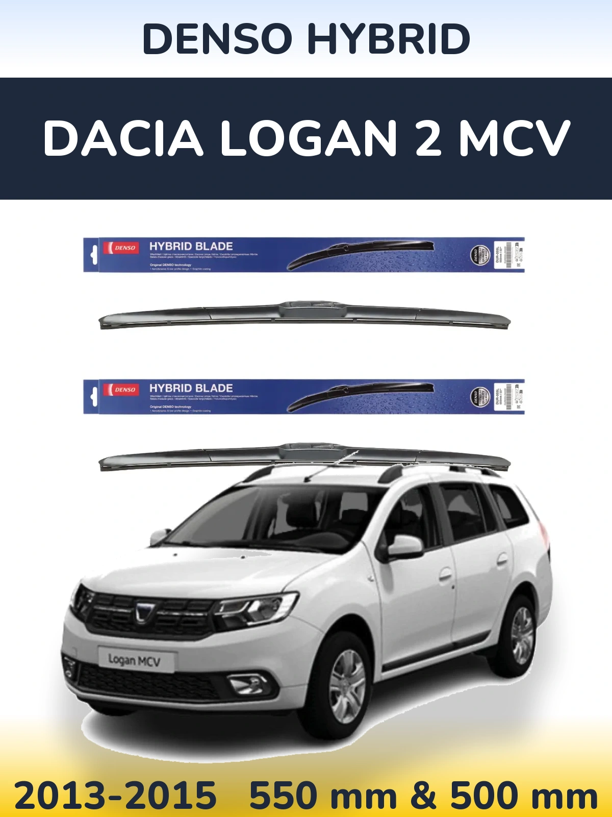 Torkarblad Denso Hybrid för Dacia Logan 2 MCV