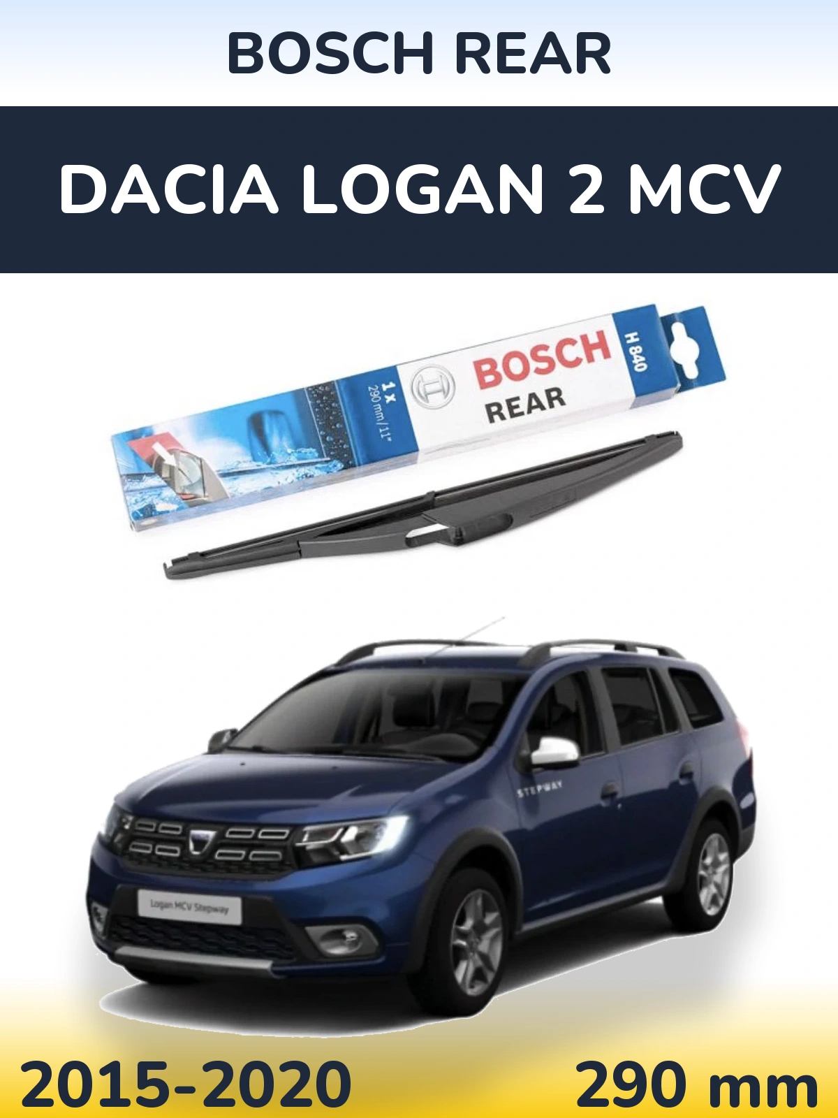 Torkarblad BOSCH Rear för Dacia Logan 2 MCV