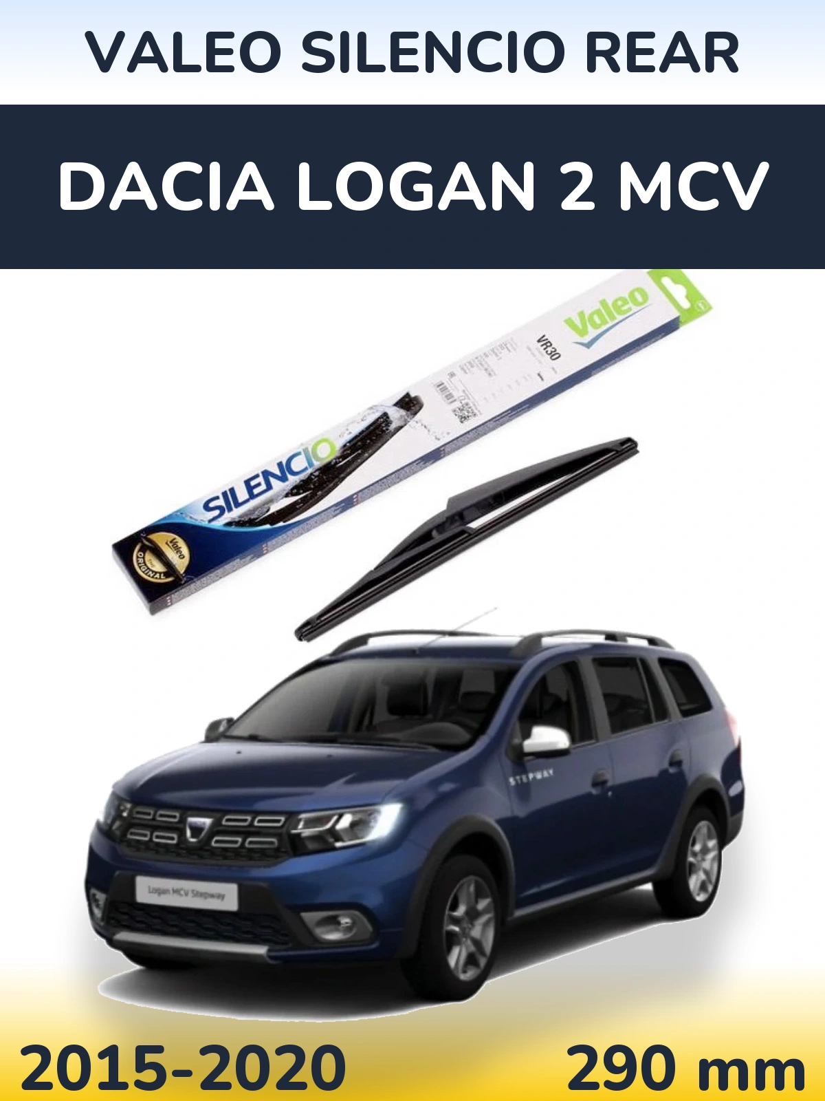 Torkarblad Valeo Silencio Rear för Dacia Logan 2 MCV