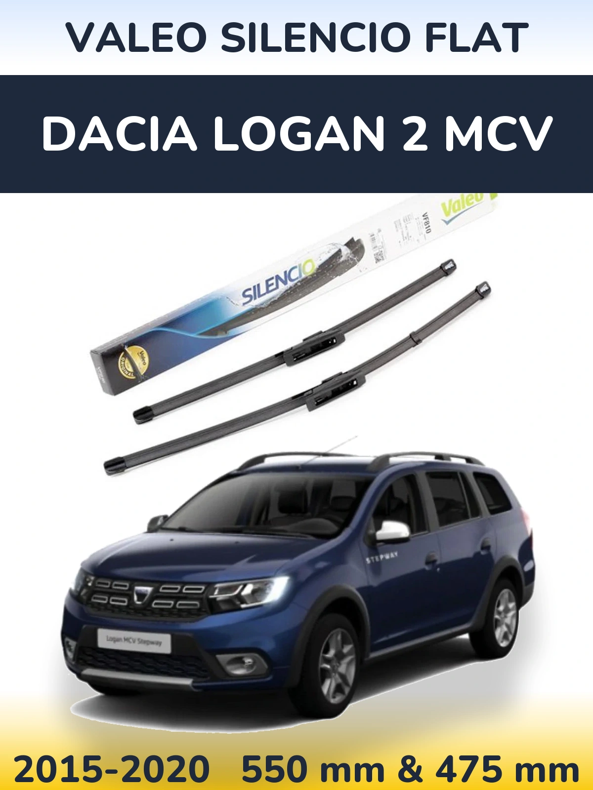 Torkarblad Valeo Silencio Flat för Dacia Logan 2 MCV