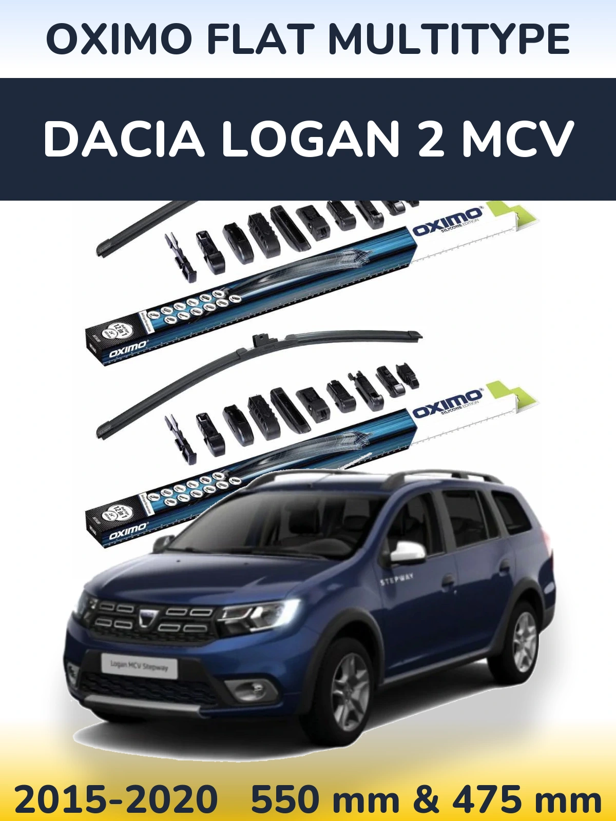 Torkarblad Oximo Flat MultiType för Dacia Logan 2 MCV
