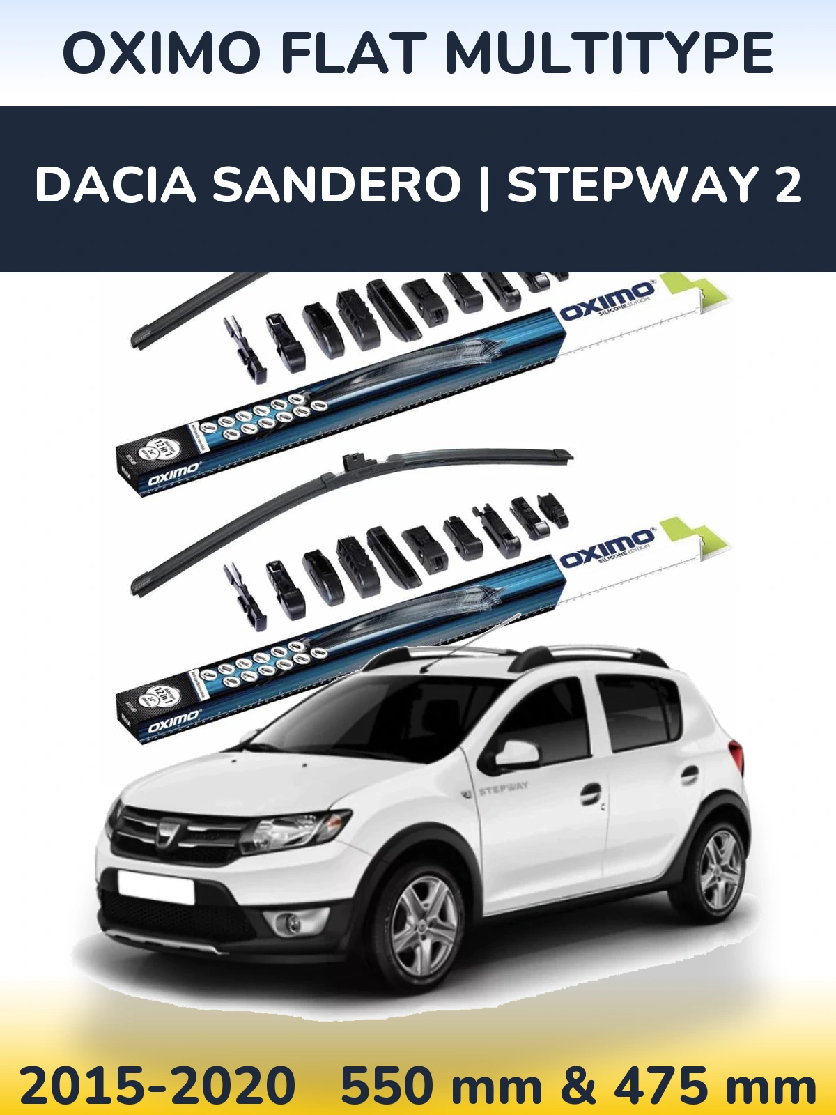 Torkarblad Oximo Flat MultiType för Dacia Sandero | Stepway 2