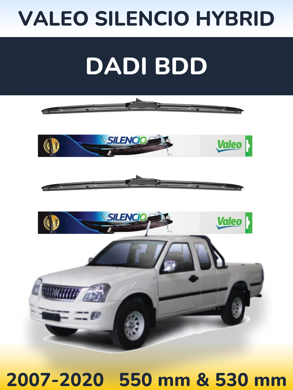 Torkarblad Valeo Silencio Hybrid för Dadi BDD