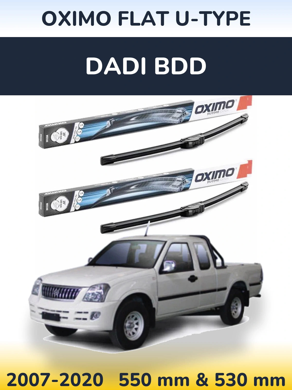 Torkarblad Oximo Flat U-type för Dadi BDD