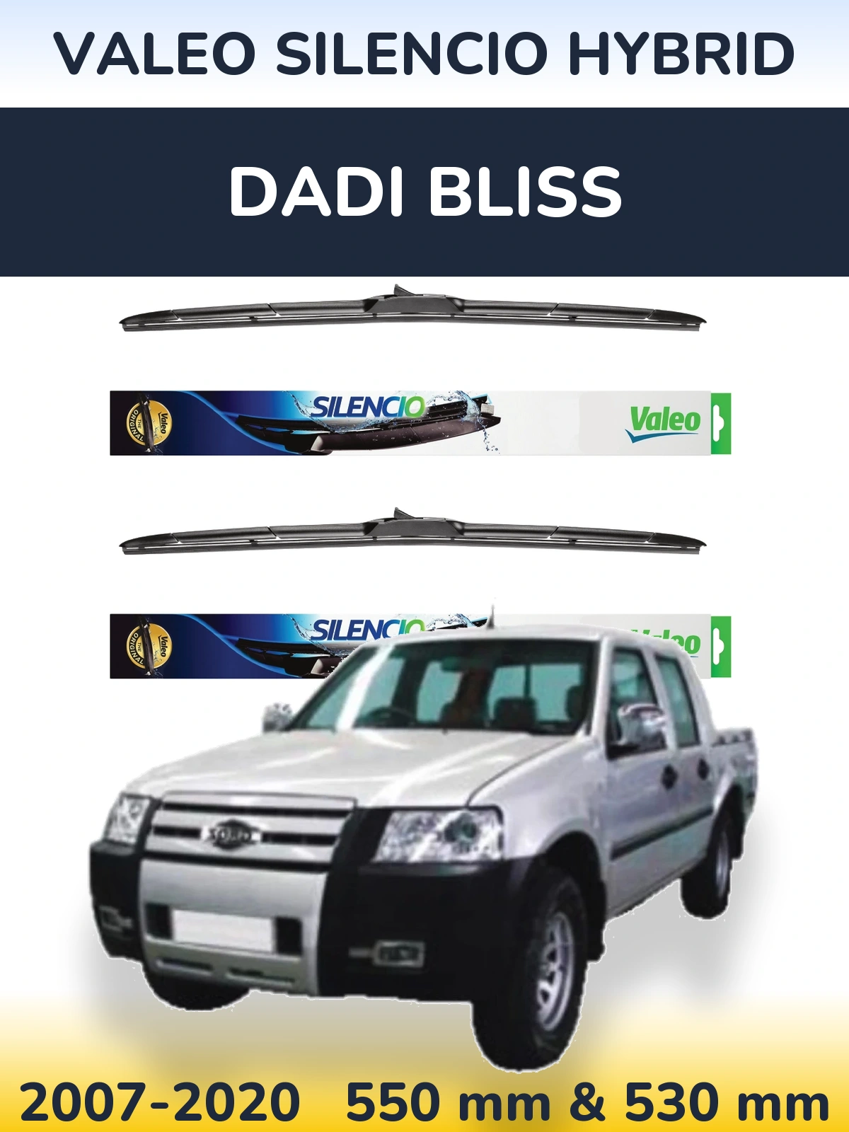 Torkarblad Valeo Silencio Hybrid för Dadi Bliss