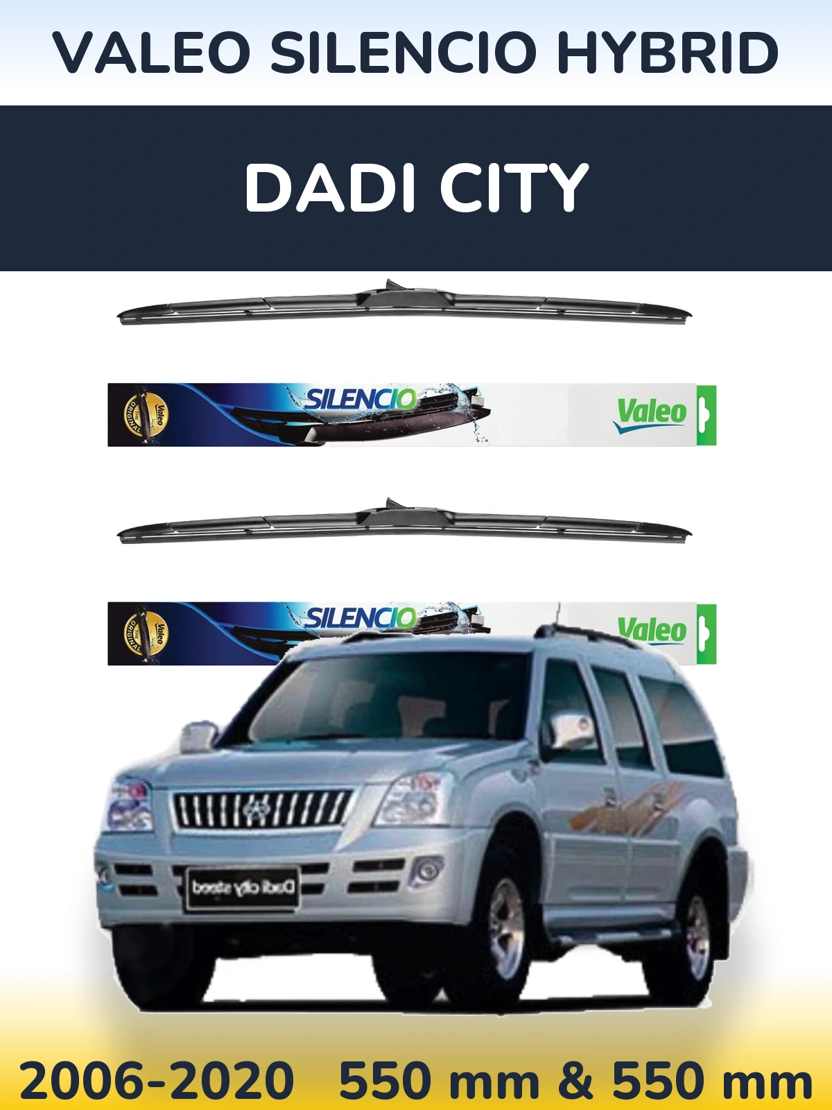 Torkarblad Valeo Silencio Hybrid för Dadi City