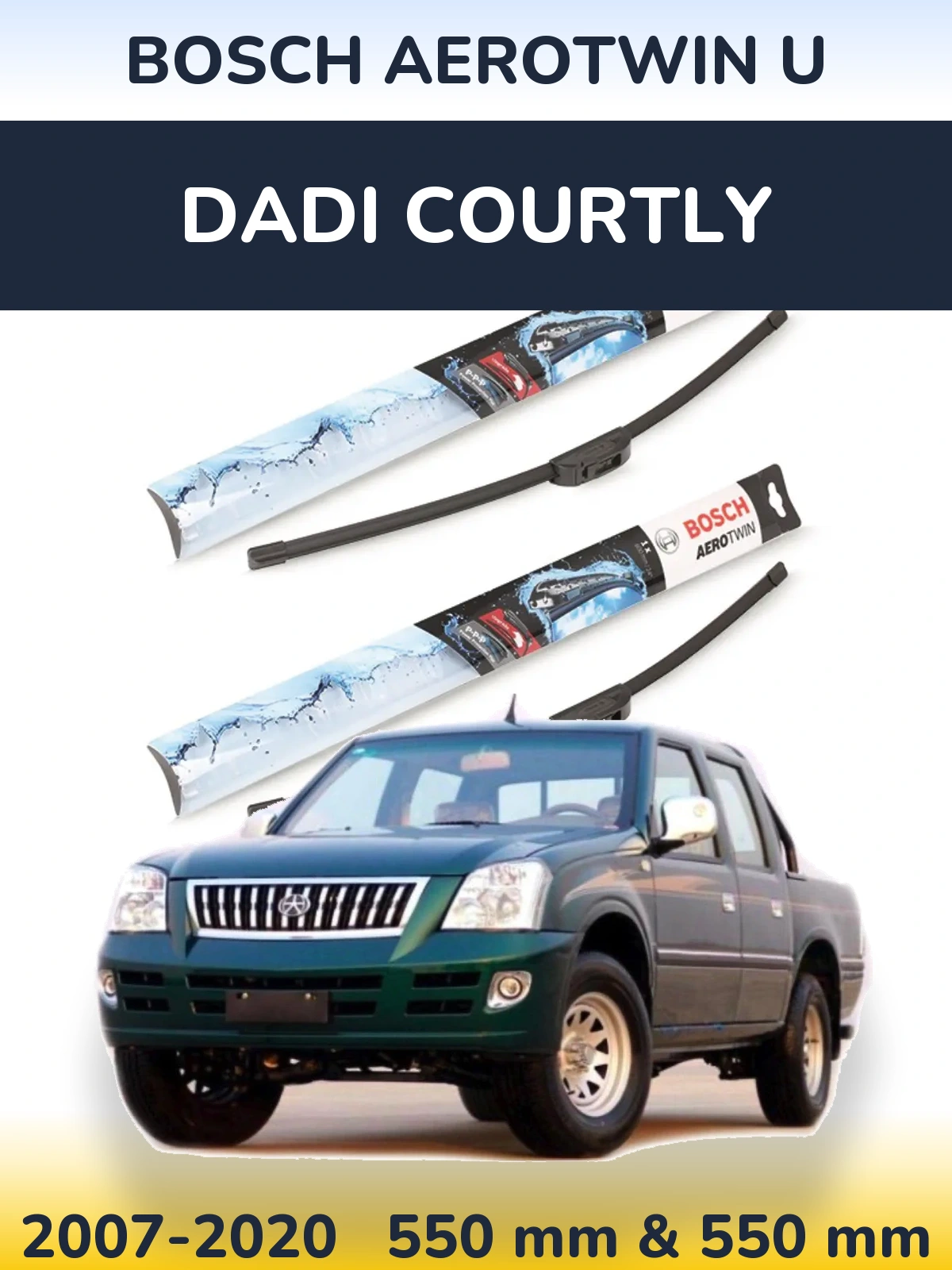 Torkarblad BOSCH AeroTwin U för Dadi Courtly