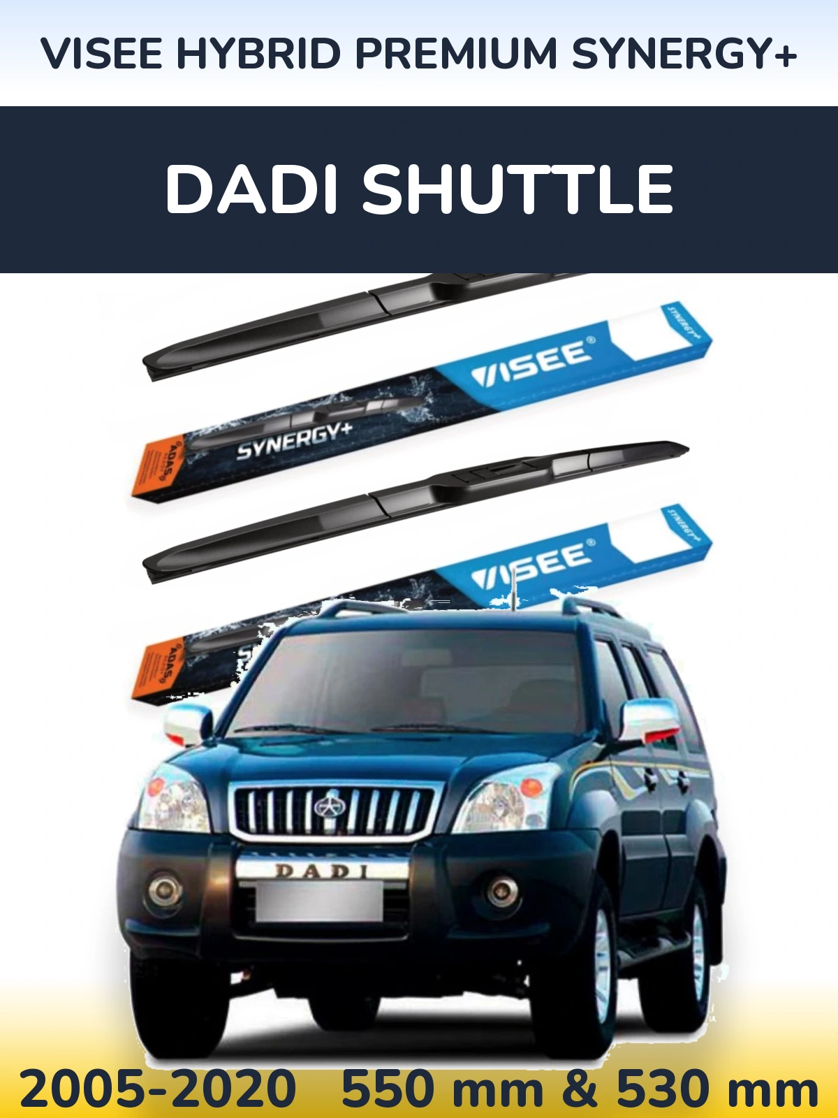 Torkarblad VISEE HYBRID PREMIUM SYNERGY+ för Dadi Shuttle