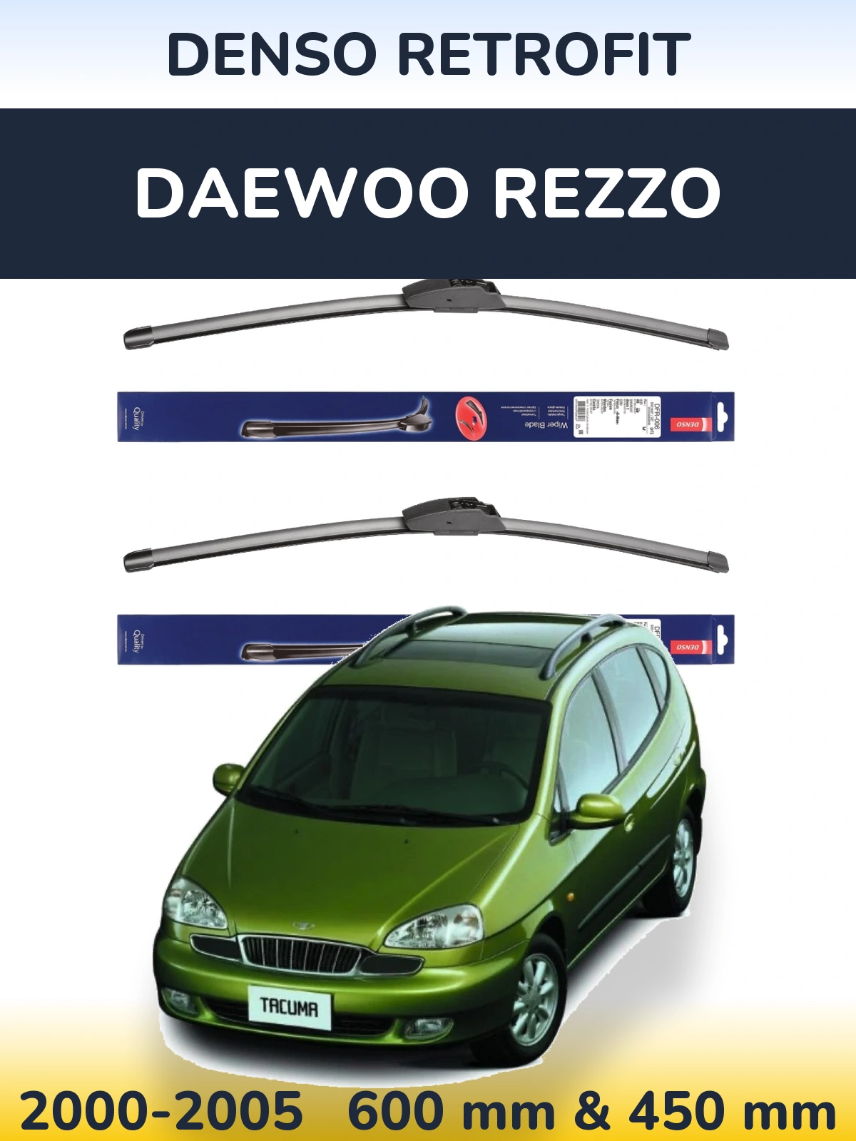 Torkarblad Denso Retrofit för Daewoo Rezzo