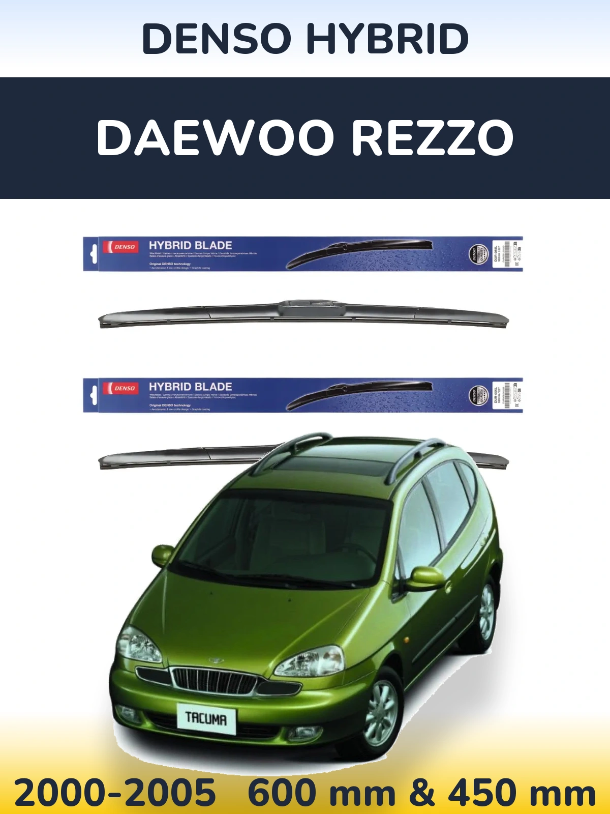 Torkarblad Denso Hybrid för Daewoo Rezzo