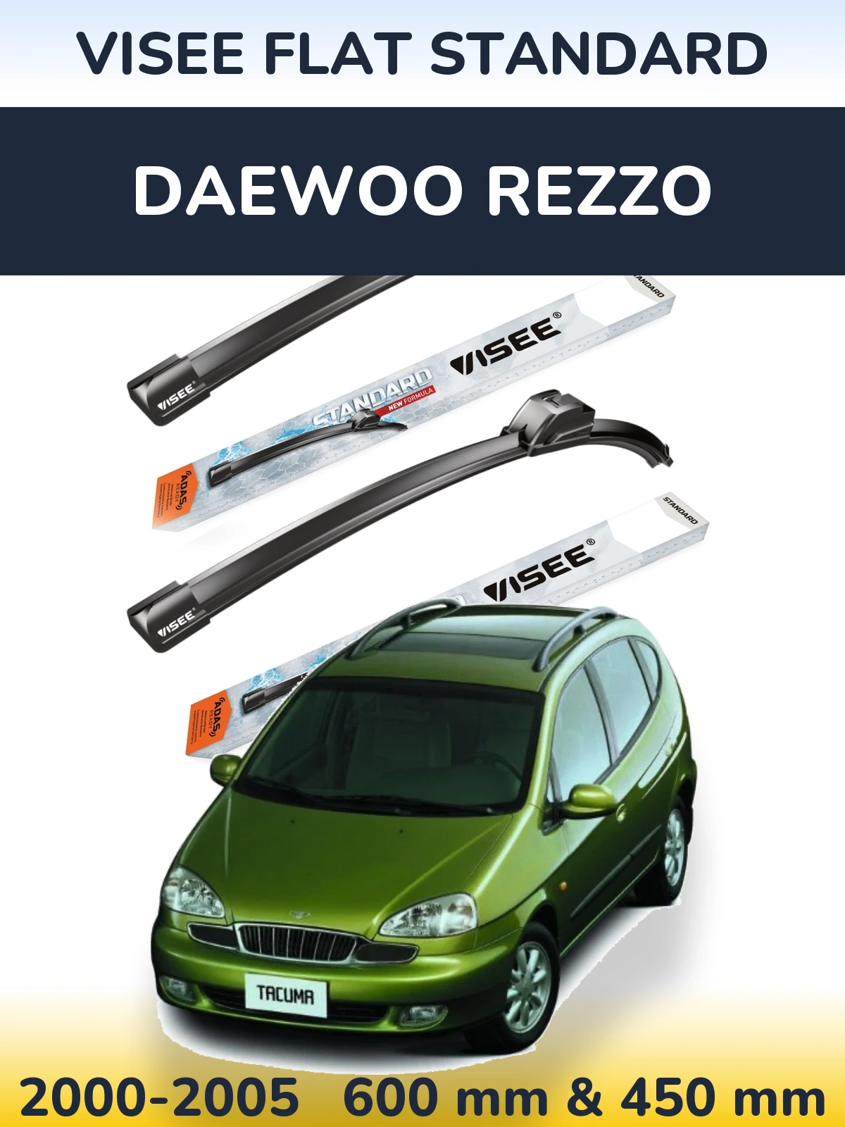 Torkarblad VISEE FLAT STANDARD för Daewoo Rezzo