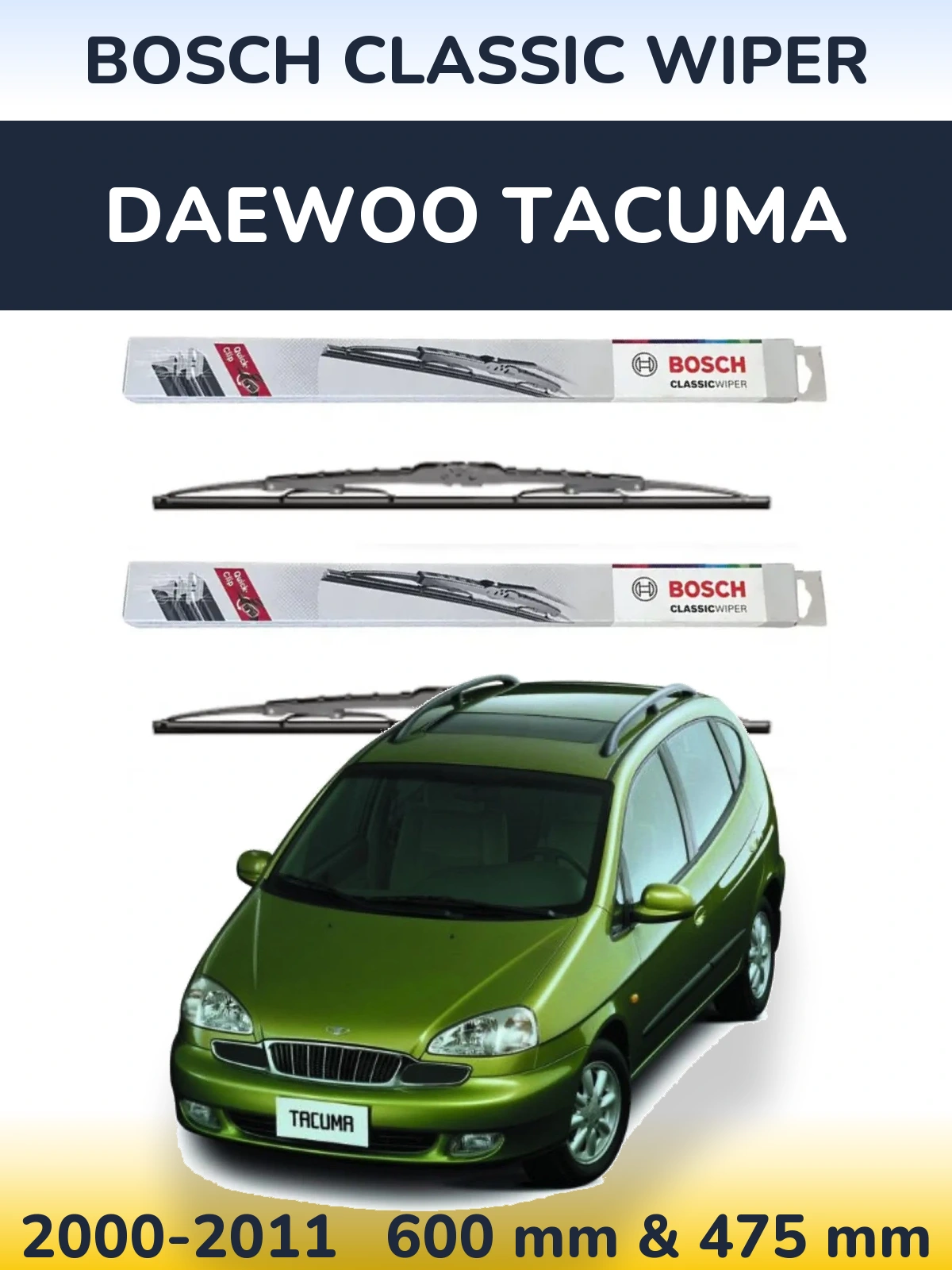Torkarblad BOSCH Classic Wiper för Daewoo Tacuma