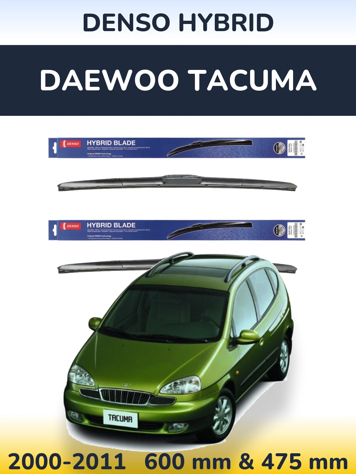 Torkarblad Denso Hybrid för Daewoo Tacuma