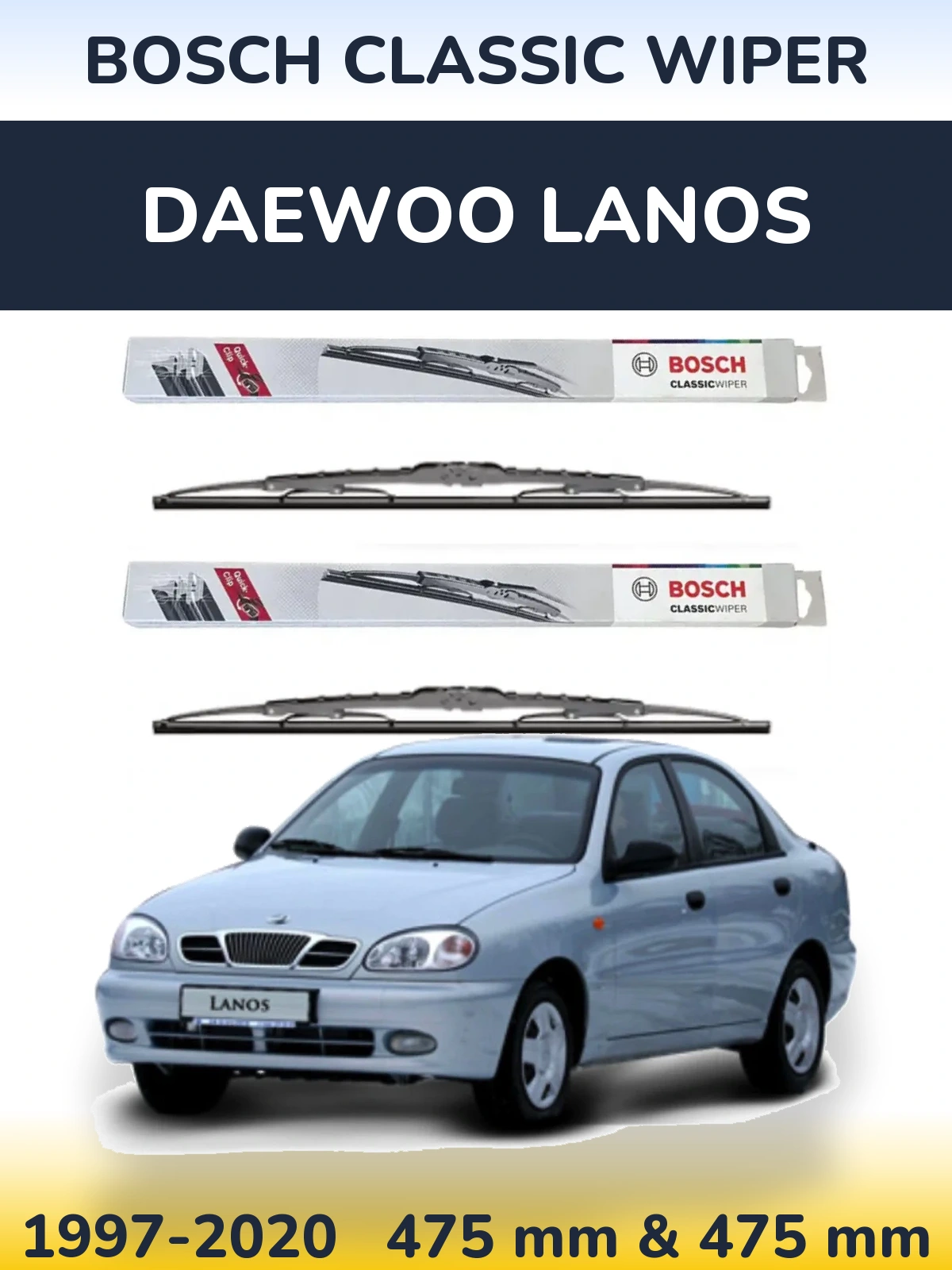 Torkarblad BOSCH Classic Wiper för Daewoo Lanos