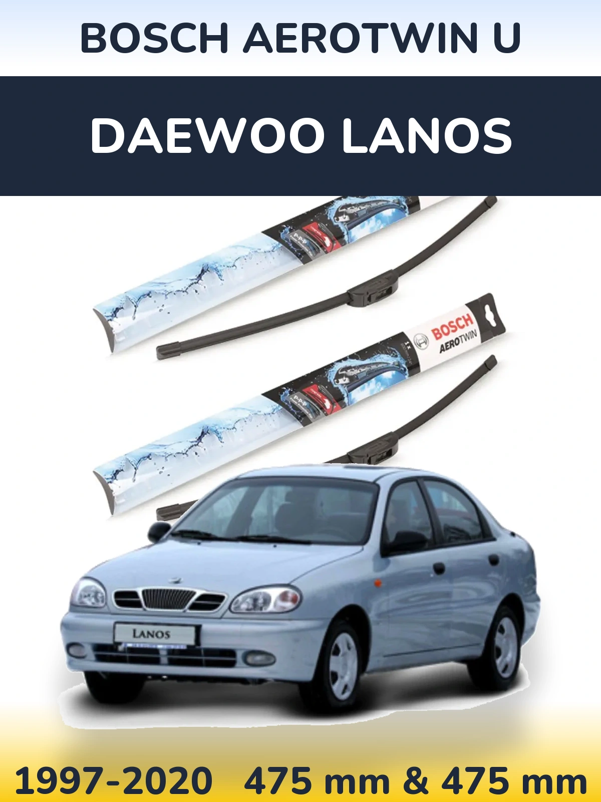 Torkarblad BOSCH AeroTwin U för Daewoo Lanos