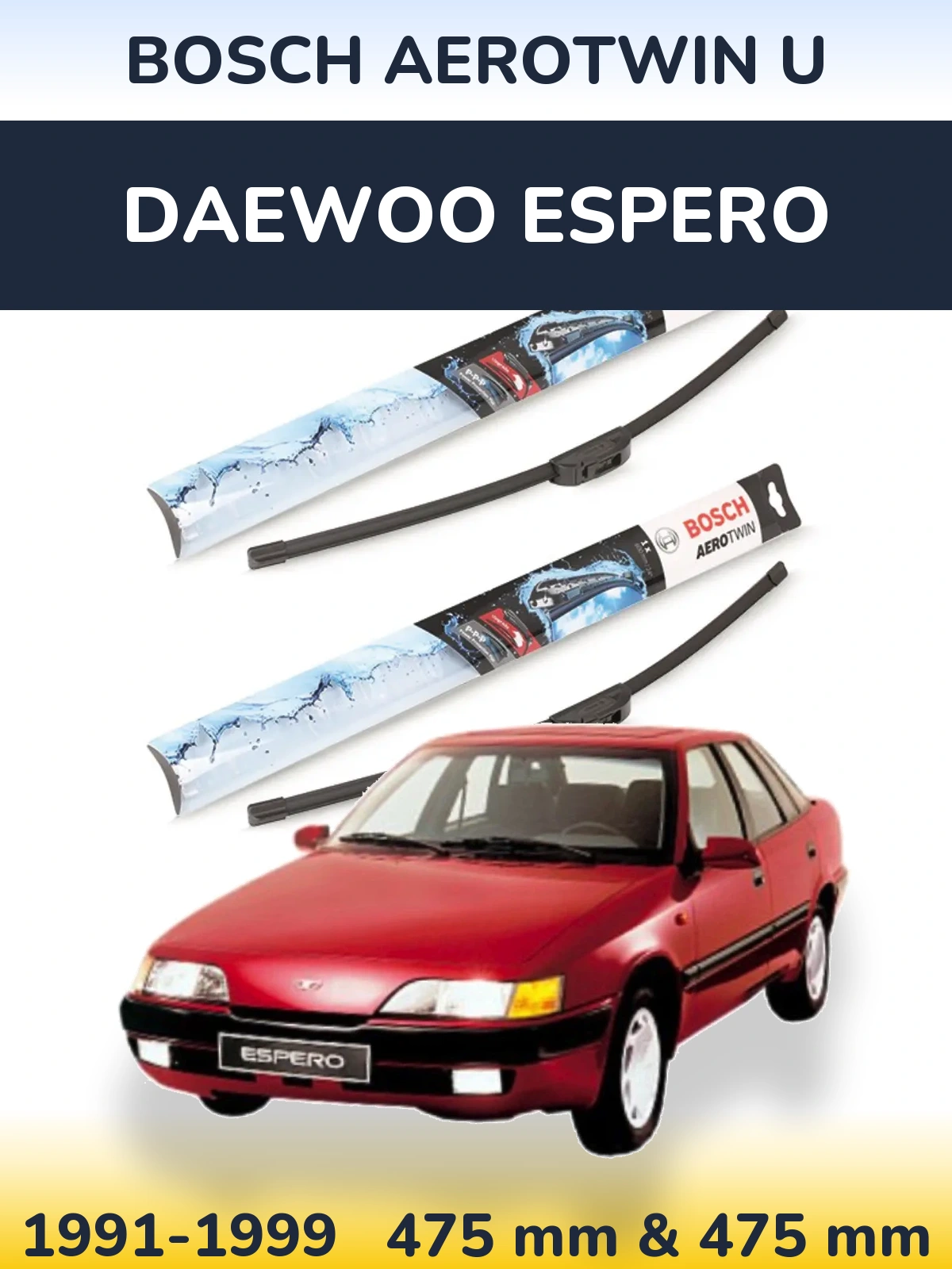 Torkarblad BOSCH AeroTwin U för Daewoo Espero