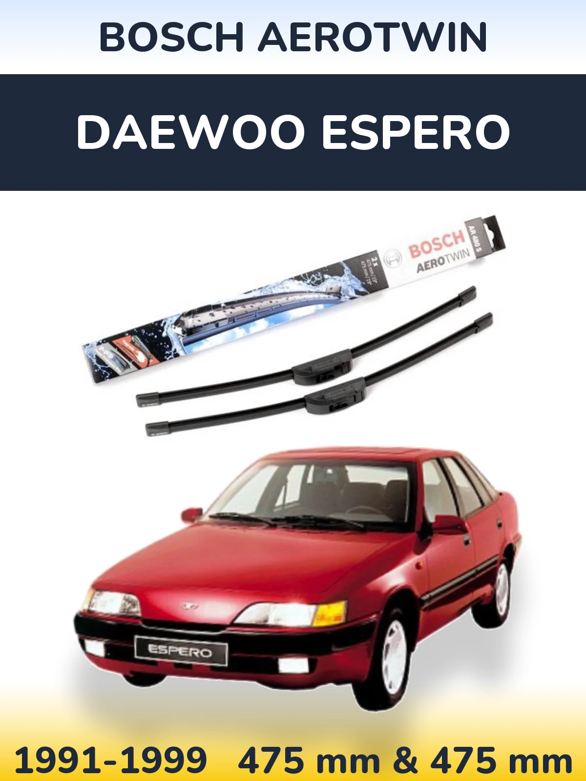 Torkarblad BOSCH AeroTwin för Daewoo Espero