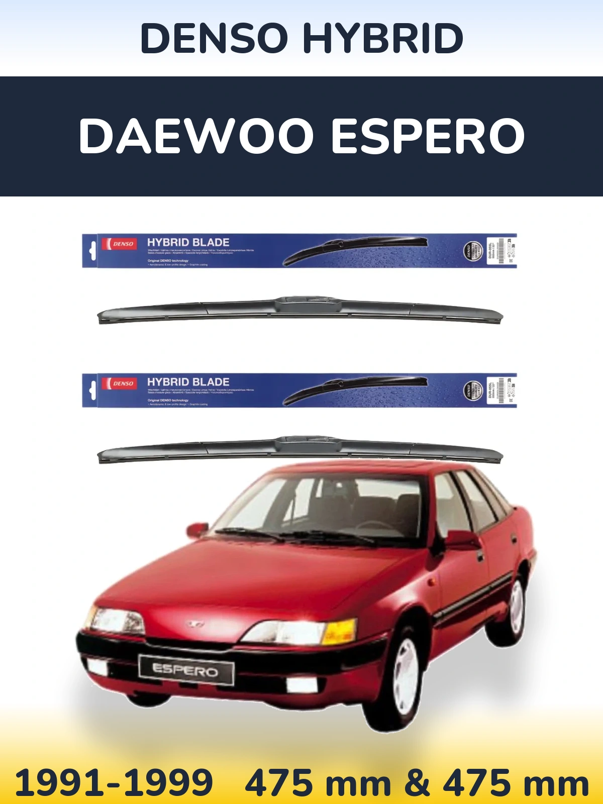Torkarblad Denso Hybrid för Daewoo Espero