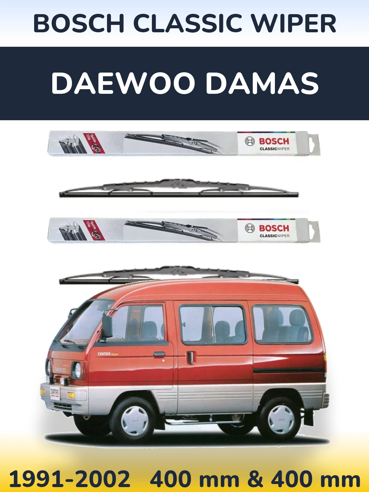 Torkarblad BOSCH Classic Wiper för Daewoo Damas