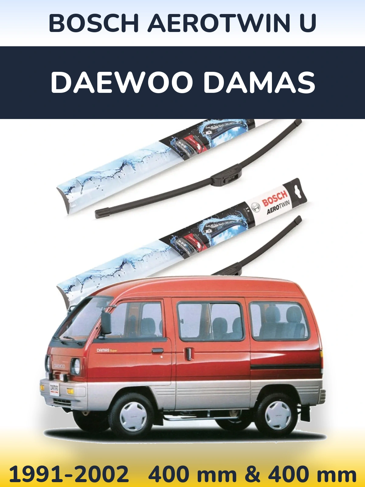 Torkarblad BOSCH AeroTwin U för Daewoo Damas
