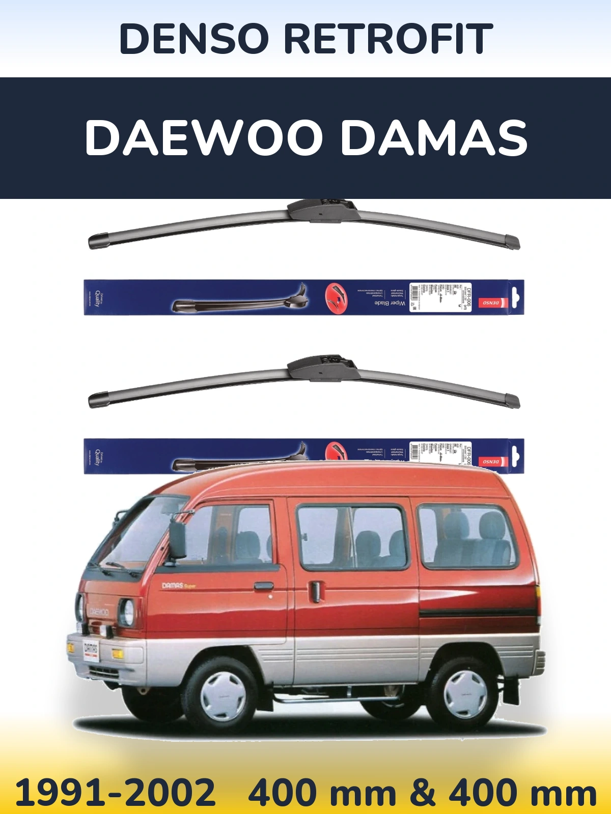 Torkarblad Denso Retrofit för Daewoo Damas