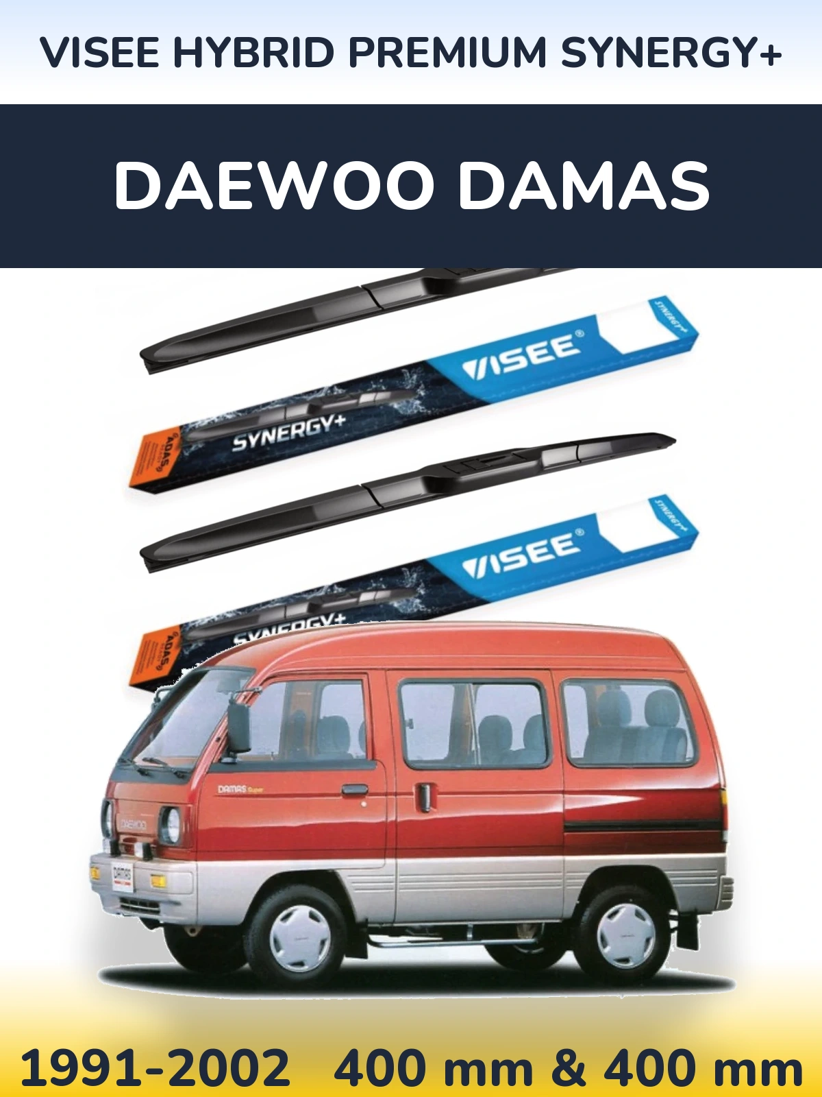 Torkarblad VISEE HYBRID PREMIUM SYNERGY+ för Daewoo Damas