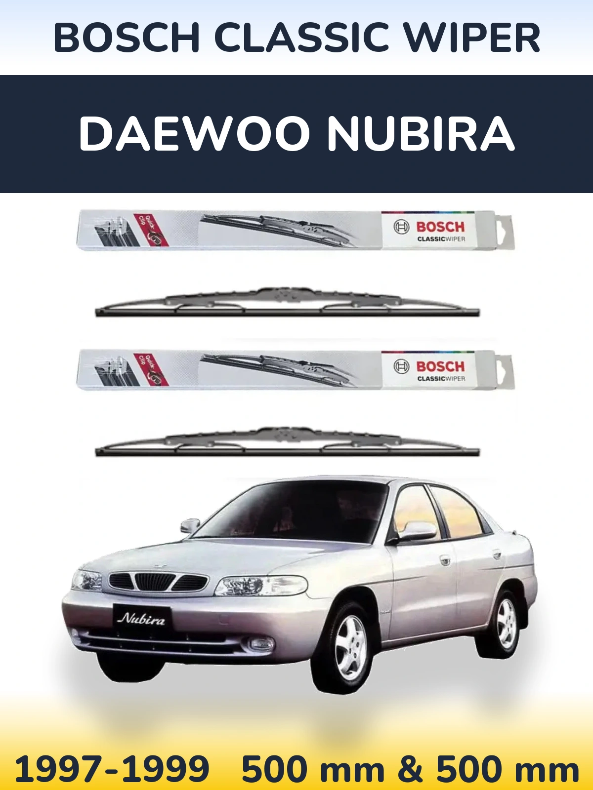 Torkarblad BOSCH Classic Wiper för Daewoo Nubira