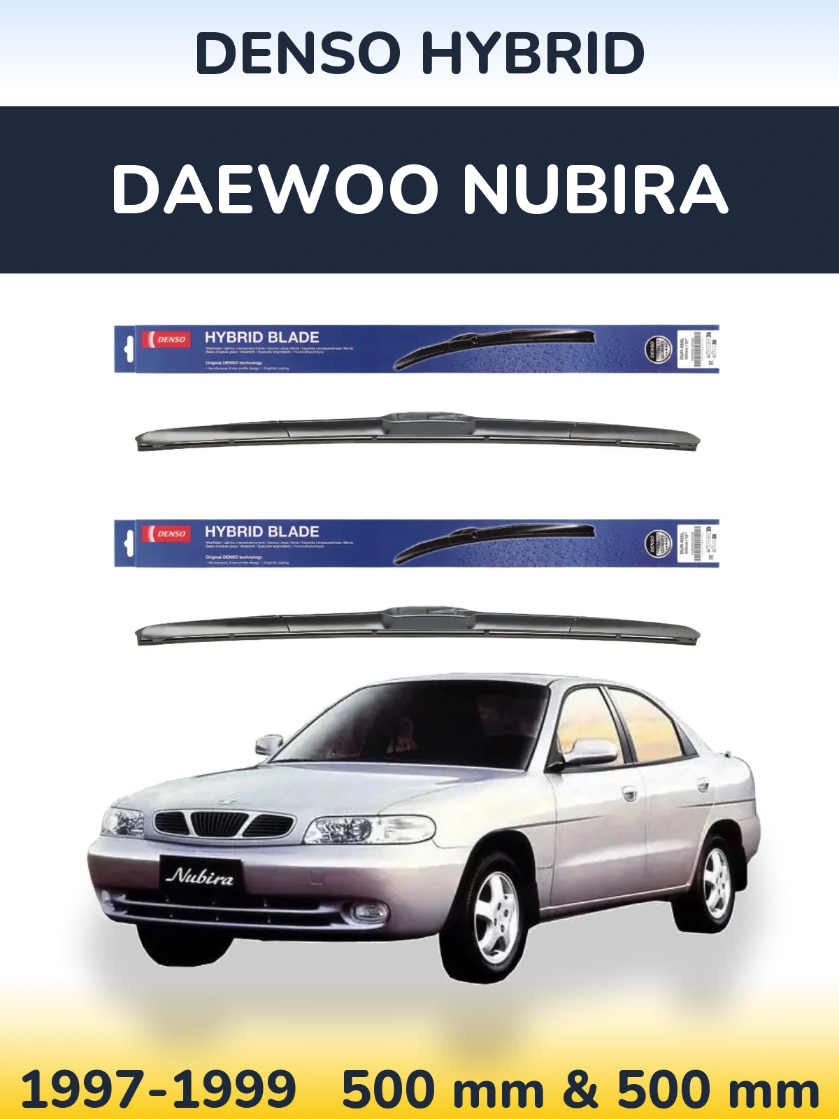 Torkarblad Denso Hybrid för Daewoo Nubira