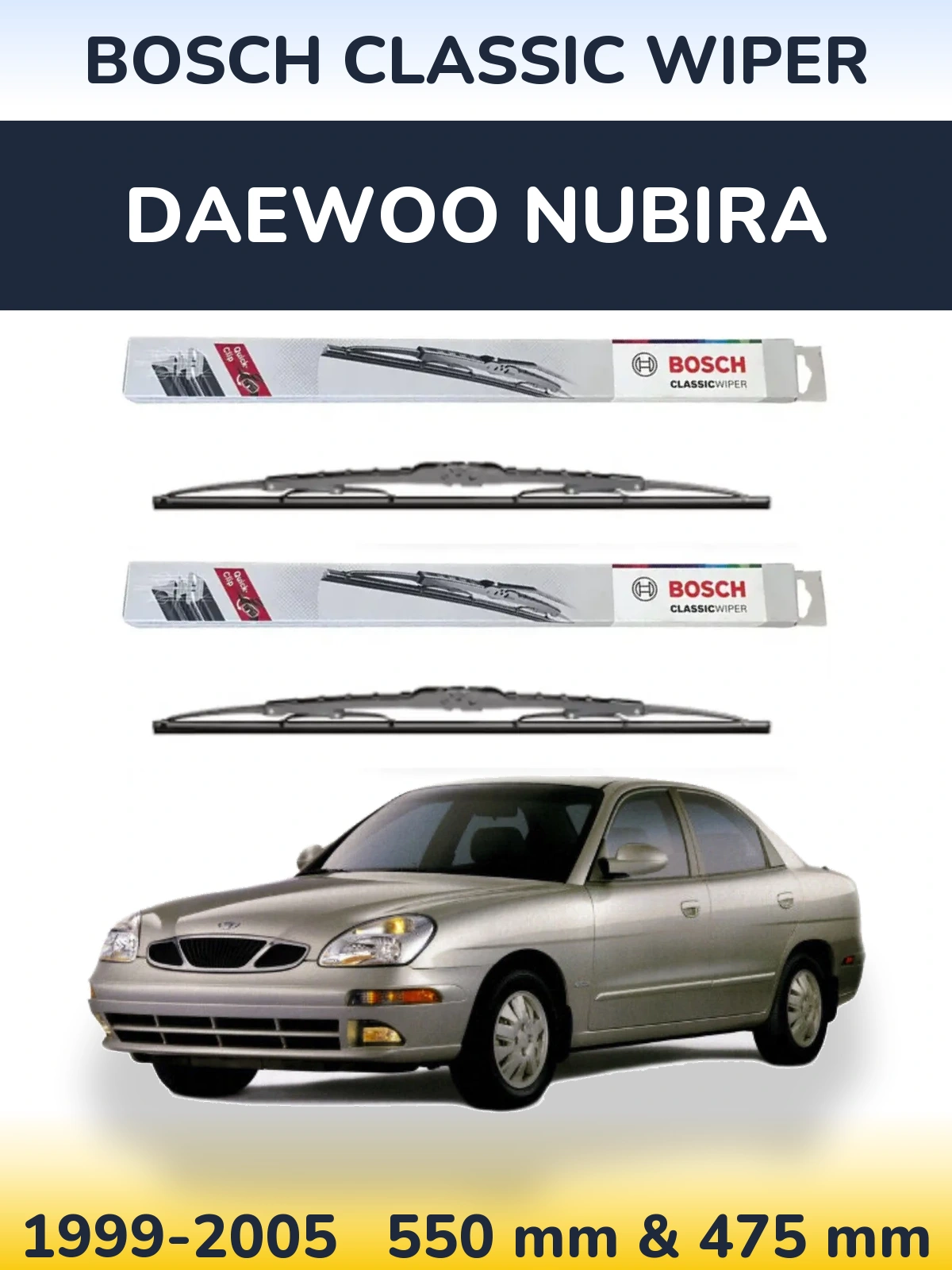 Torkarblad BOSCH Classic Wiper för Daewoo Nubira