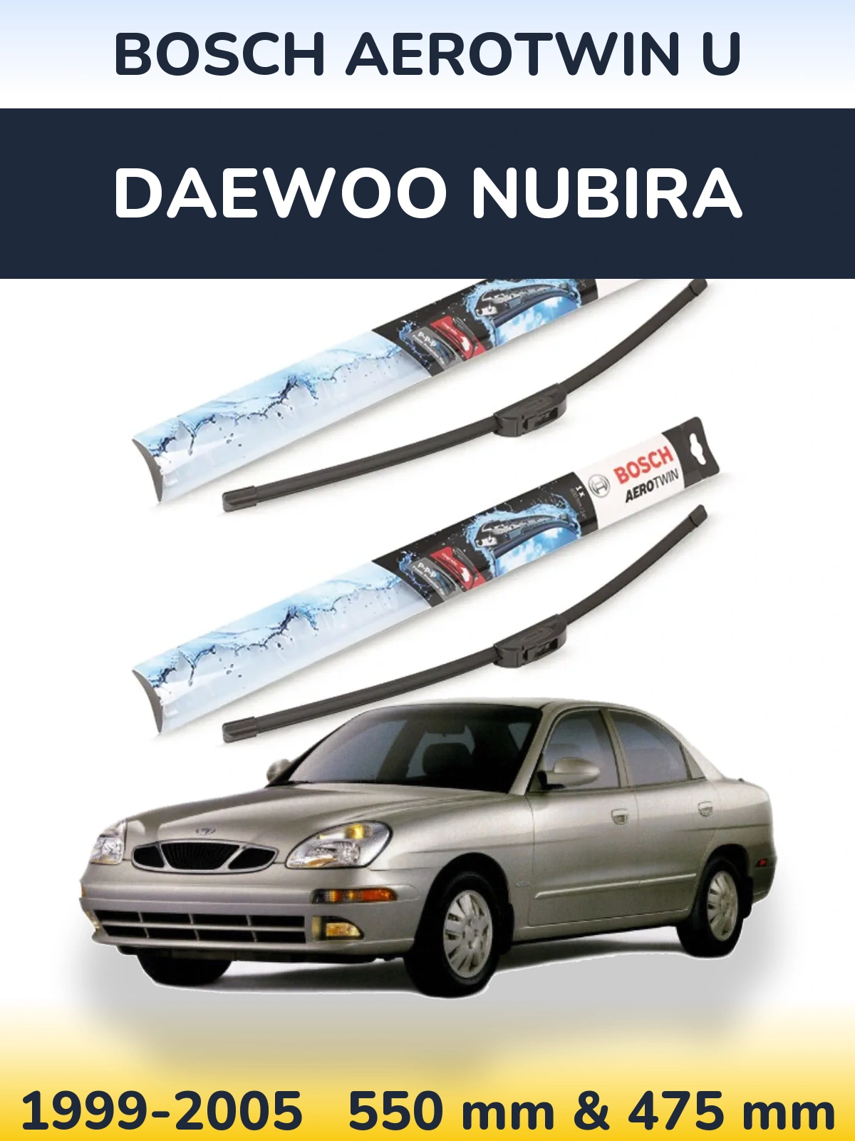 Torkarblad BOSCH AeroTwin U för Daewoo Nubira
